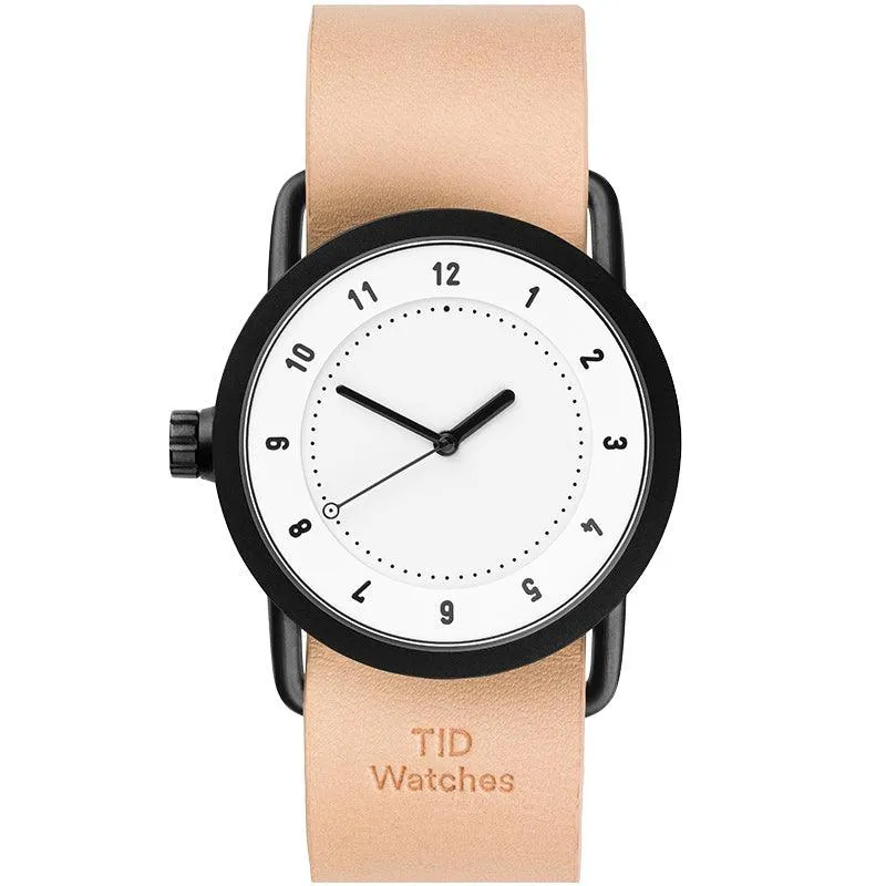 TID No.1 White Dial / Black Leather Strap / Black Buckle