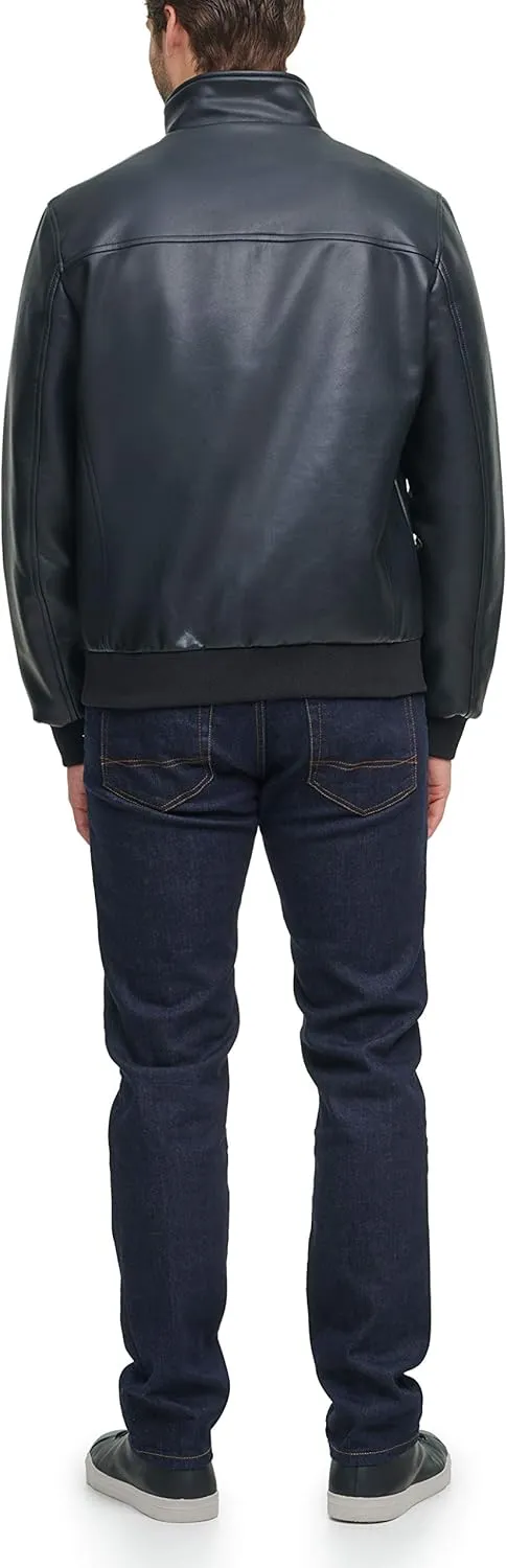 Tommy Hilfiger Men's Faux Leather Bomber Jacket