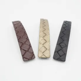 weaved leather hair barrette for women