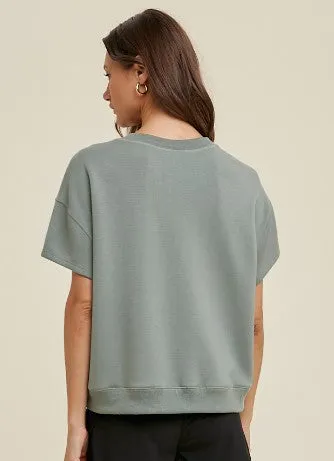 Wishlist Mint Short Sleeve Sweatshirt