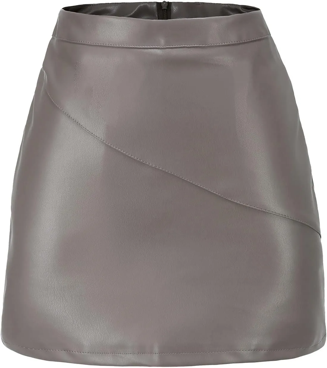 Women Dressy Casual Leather Skirts High Waist Solid Office Work Pencil Skirt Faux Leather Short Skirts Trendy Clothes