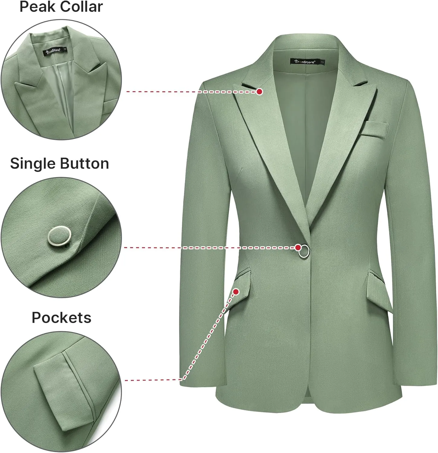 Women's Suit 2 Piece Set Pinstripe Blazer and Bootcut Dressy Pants Set for Work Office Business Outfits