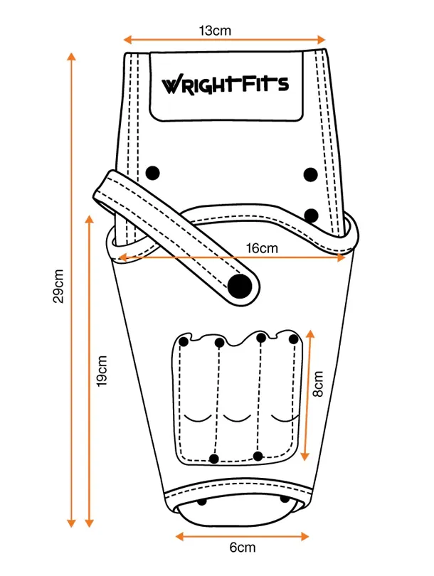 WrightFits Leather Drill Holster Tool Belt Pouch